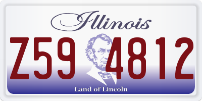 IL license plate Z594812