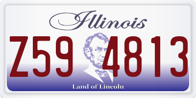 IL license plate Z594813
