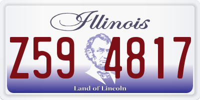 IL license plate Z594817