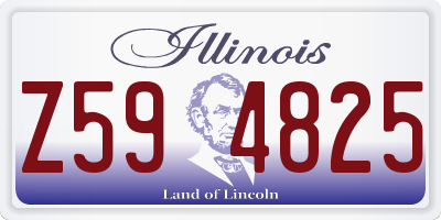 IL license plate Z594825