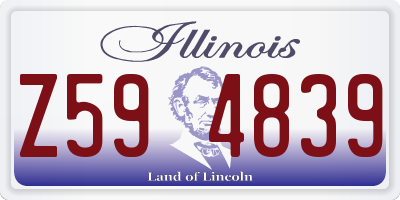 IL license plate Z594839