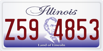 IL license plate Z594853