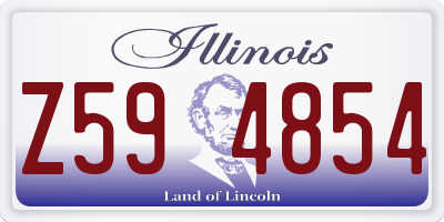 IL license plate Z594854