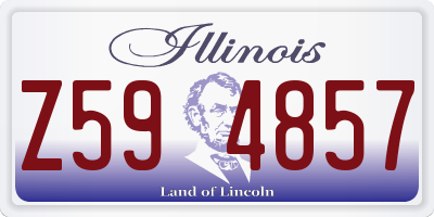 IL license plate Z594857
