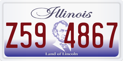 IL license plate Z594867