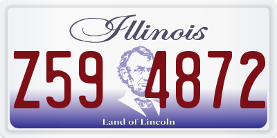 IL license plate Z594872