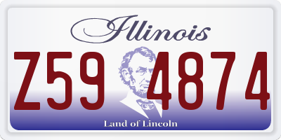 IL license plate Z594874