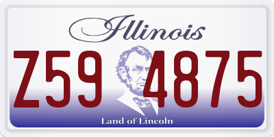 IL license plate Z594875