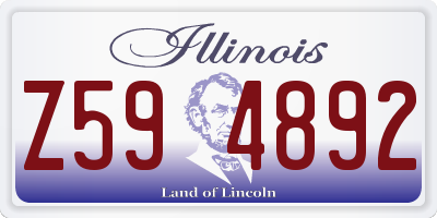 IL license plate Z594892