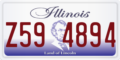 IL license plate Z594894