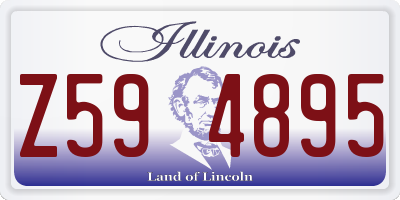 IL license plate Z594895