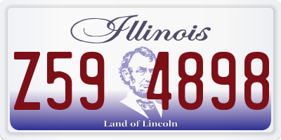 IL license plate Z594898