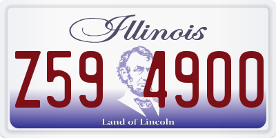 IL license plate Z594900