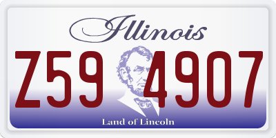 IL license plate Z594907