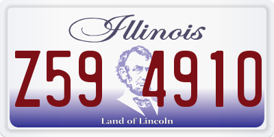 IL license plate Z594910