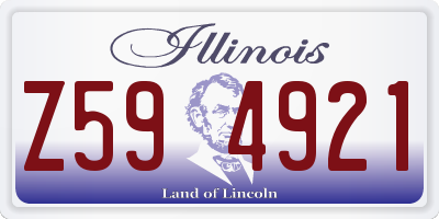 IL license plate Z594921