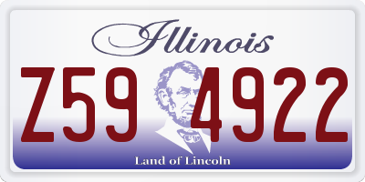IL license plate Z594922