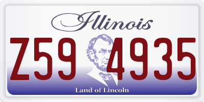 IL license plate Z594935
