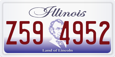 IL license plate Z594952
