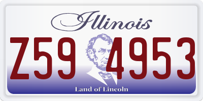 IL license plate Z594953