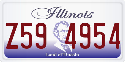 IL license plate Z594954