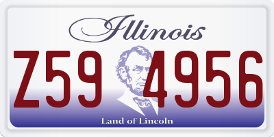 IL license plate Z594956
