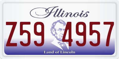 IL license plate Z594957