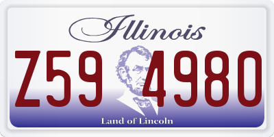 IL license plate Z594980