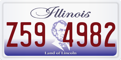 IL license plate Z594982