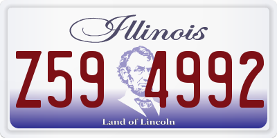 IL license plate Z594992