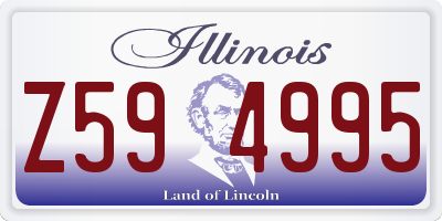 IL license plate Z594995
