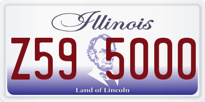 IL license plate Z595000
