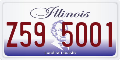 IL license plate Z595001