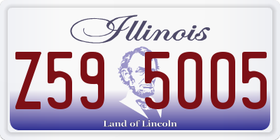 IL license plate Z595005