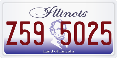 IL license plate Z595025