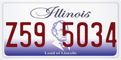 IL license plate Z595034