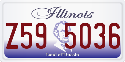 IL license plate Z595036