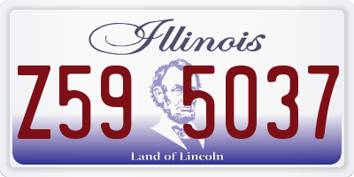 IL license plate Z595037