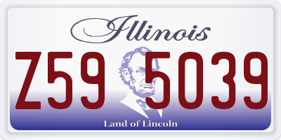 IL license plate Z595039