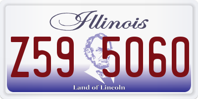 IL license plate Z595060