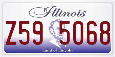 IL license plate Z595068