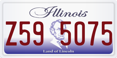 IL license plate Z595075