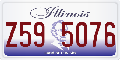 IL license plate Z595076