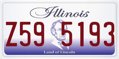 IL license plate Z595193