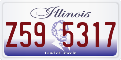 IL license plate Z595317