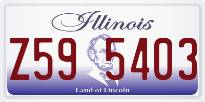 IL license plate Z595403