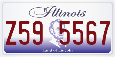 IL license plate Z595567