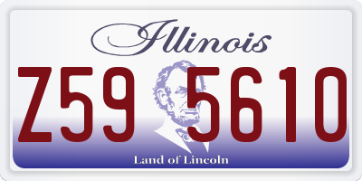 IL license plate Z595610