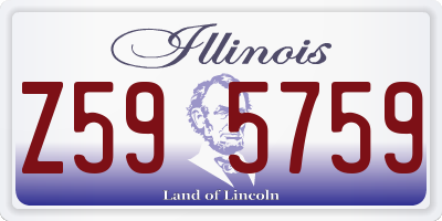 IL license plate Z595759