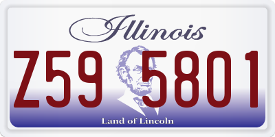 IL license plate Z595801